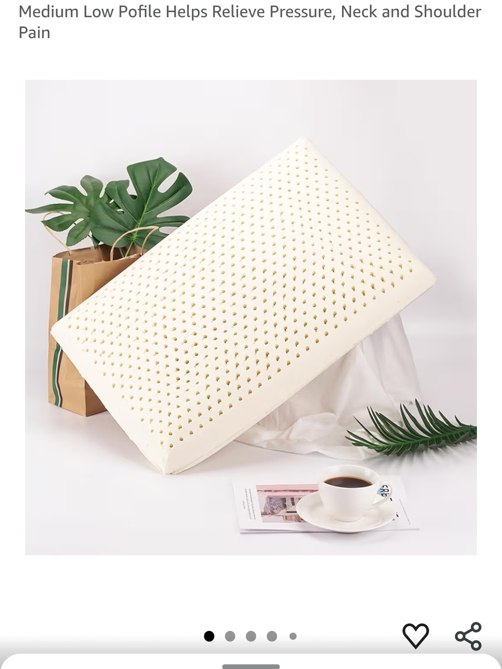 Ventilated Latex Pillow in Cream